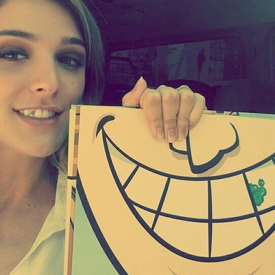 8) Quando ela posou com um pedaço de alface nos dentes