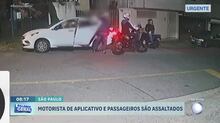 Bandidos agem rapidamente e assaltam motorista de aplicativo e passageiros em SP