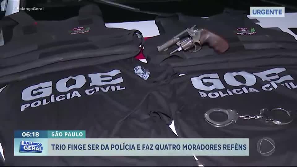 SP: falsos policiais invadem casa e fazem família refém