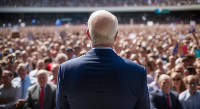 A quantidade de gente no comício é tema de um debate