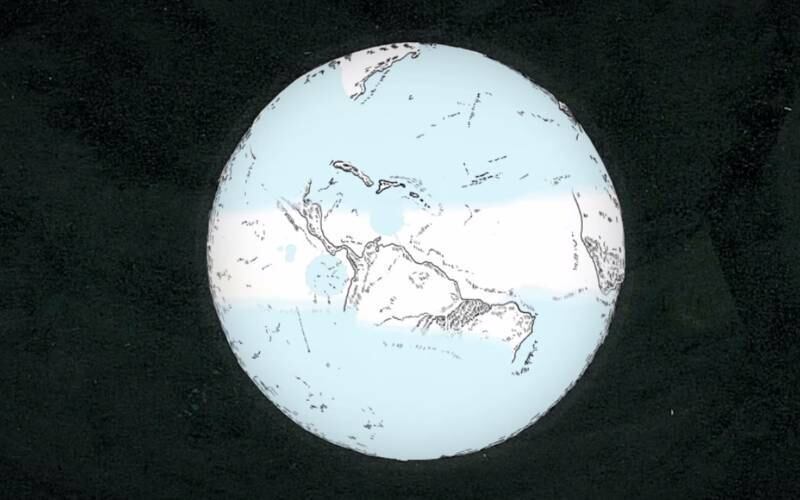 A Terra se tornaria uma perfeita esfera, pois é o movimento de rotação que faz com que ela tenha um formato ligeiramente achatado. Em uma esfera perfeita, os oceanos se redistribuiriam, migrando para os polos e, possivelmente, inundando várias regiões