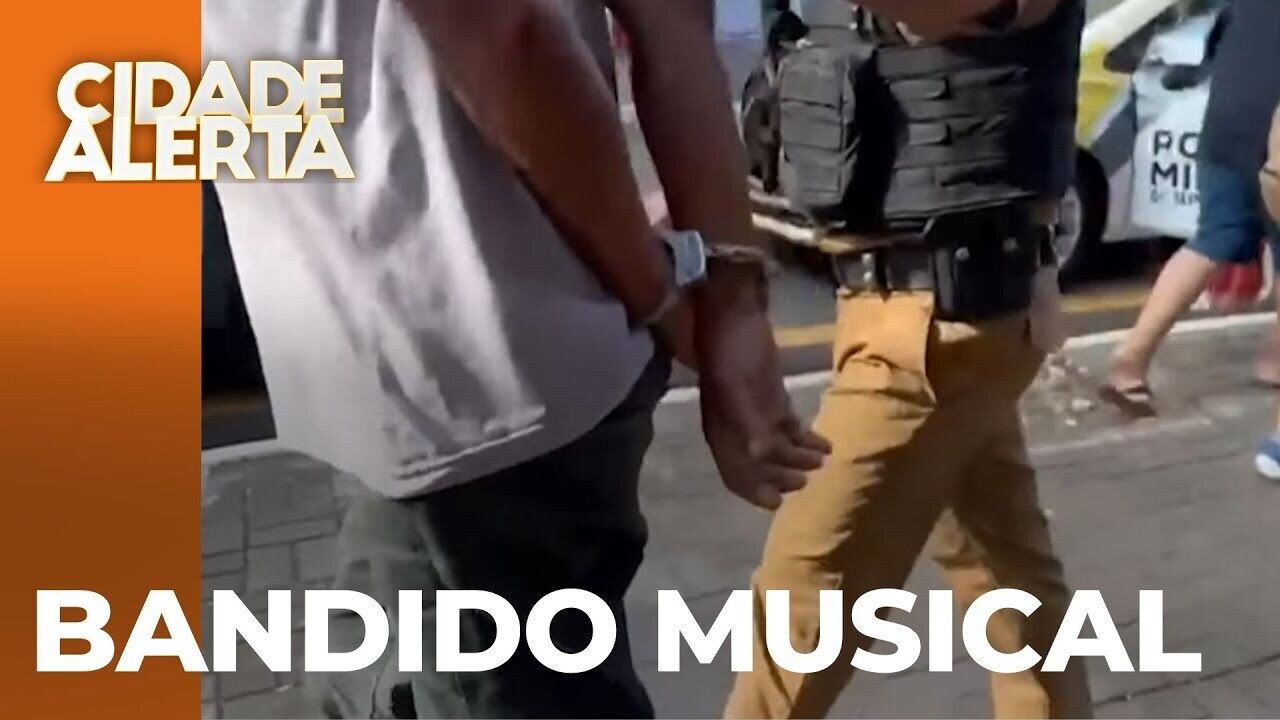 Ladrão tentou levar violão de uma loja de instrumentos musicais mas foi flagrado