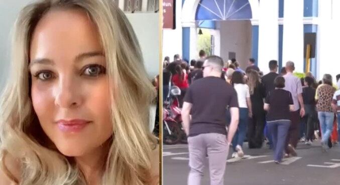 Câmeras de segurança mostram o carro do ex-namorado passando pelo estabelecimento em que Bruna estava