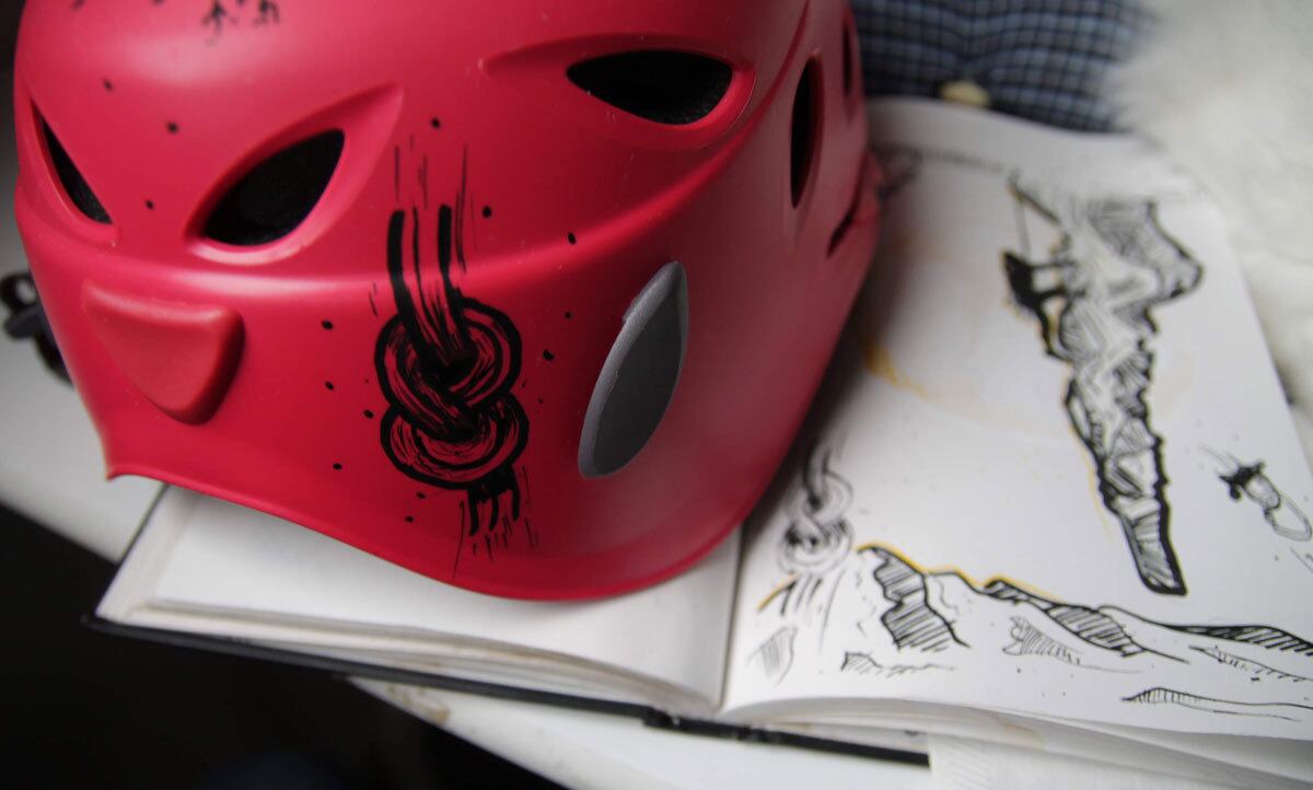 Capacete pintado