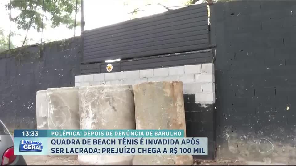 Quadra de beach tennis é invadida por criminosos após ser lacrada por reclamações de moradores