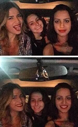 Jessica Costa curte noitada com as amigas