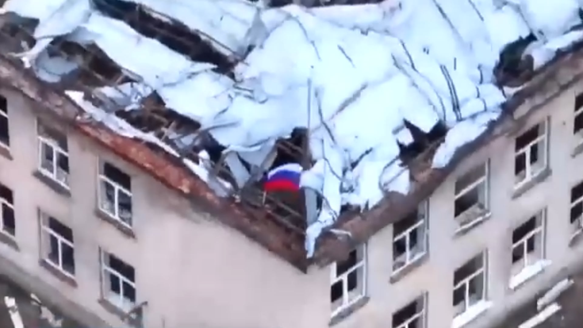 Bandeira russa na guerra com a Ucrânia