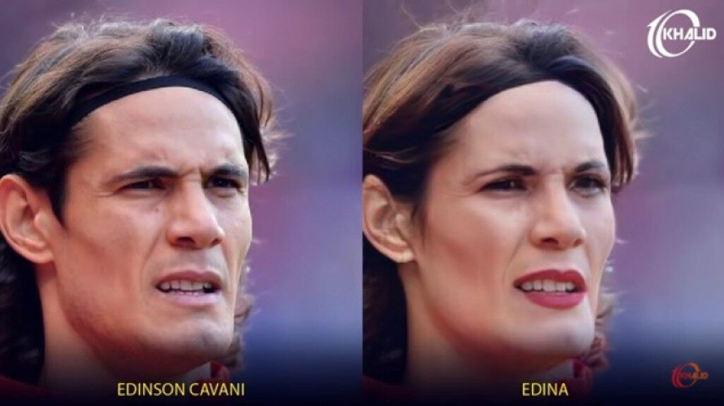 Versão feminina: Cavani (Reprodução)