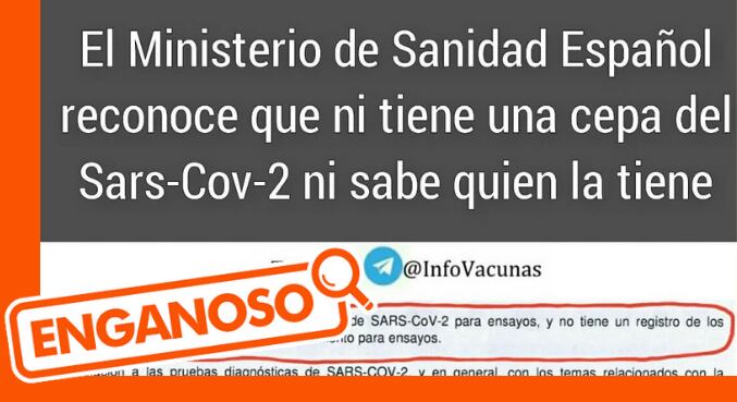 É enganoso que Espanha não possui registros de sequenciamento e laboratórios que fazem testes clínicos com o coronavírus