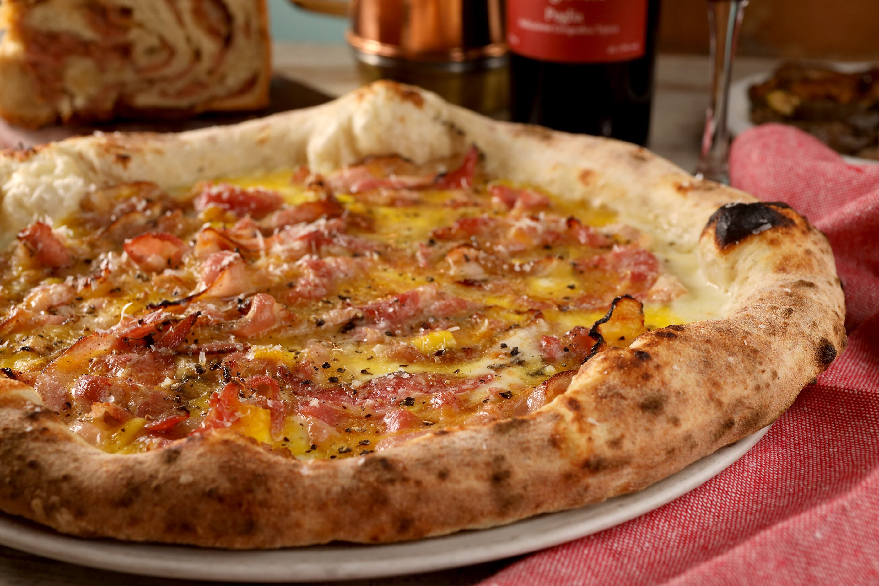 Pizza de carbonara da paulistana Speranza