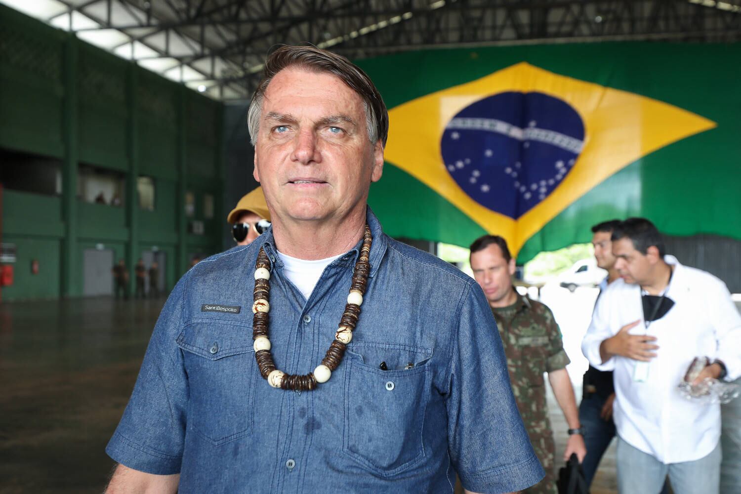 Bolsonaro durante sua visita ao Amazonas no fim de semana