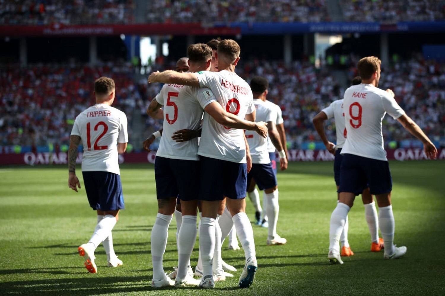 Inglaterra comemora quarto gol