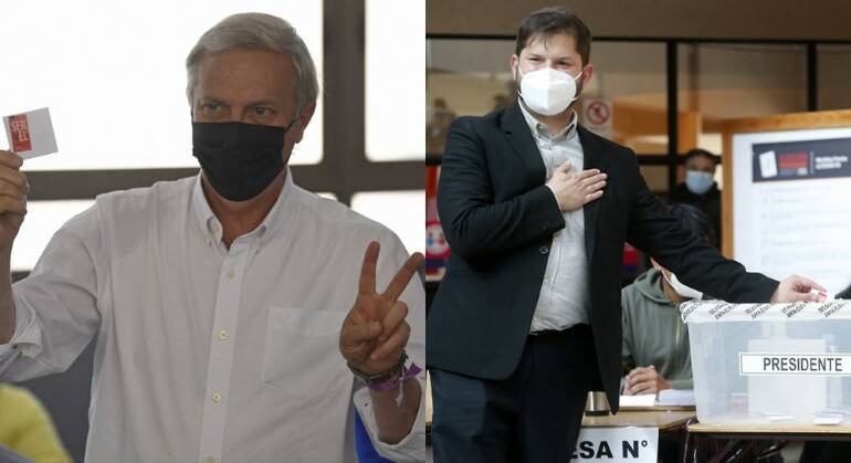 Candidatos José Antonio Kast e Gabriel Boric votam em eleição presidencial do Chile