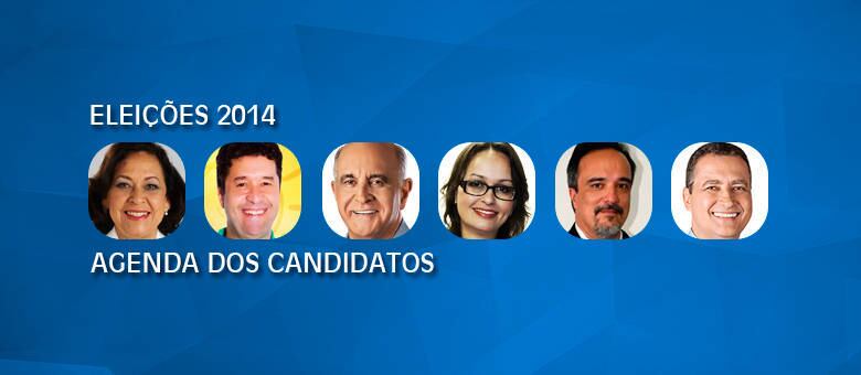Veja a agenda dos candidatos ao Governo do Estado para segunda-feira (18)