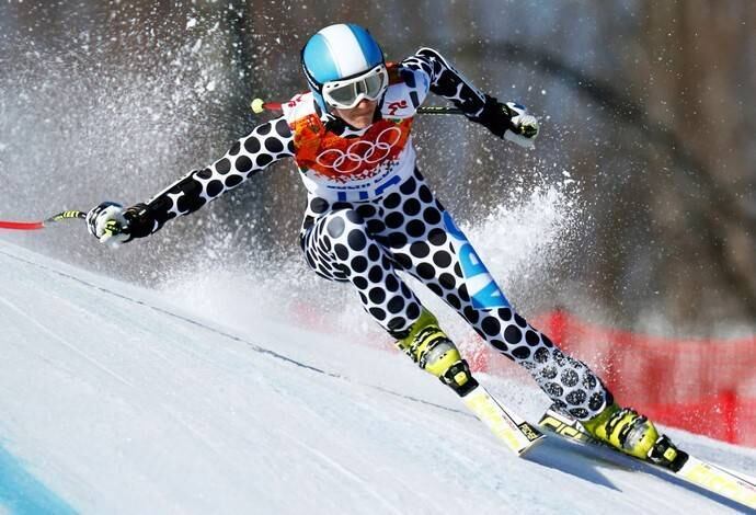 Macarena Birkner foi ovacionada pela torcida, apesar de só conseguir a 26ª colocação no Super G. A argentina vibrou com o público e comemorou como se fosse uma medalha