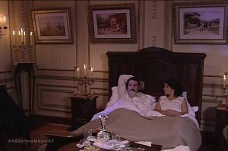 Malvina se enfurece ao ver Leôncio perturbando Isaura