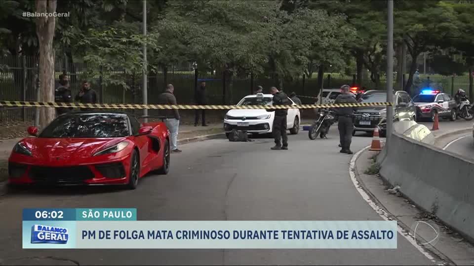 Policial de folga mata bandido em frente ao Parque do Povo, em São Paulo